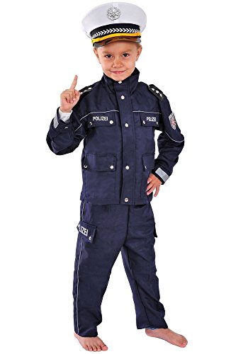 Polizei Kinder Kostüm 122 - 128 für Fasching Karneval Polizist von Sven Wilke/Fa. Feuerwerk-Planet