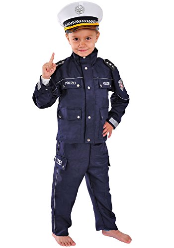 Polizei Kinder Kostüm 98-104 für Fasching Karneval Polizist von Sven Wilke/Fa. Feuerwerk-Planet