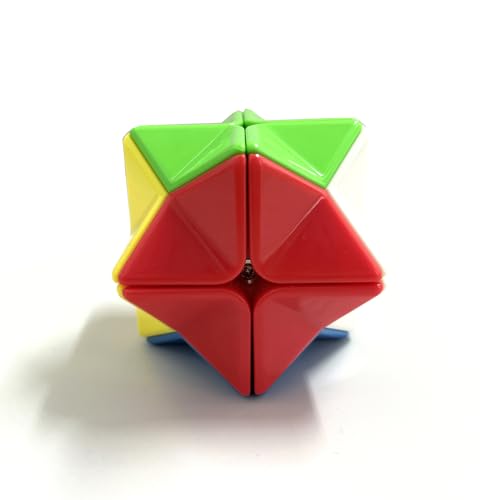 Svetilnikya 2×2 Rhombischer Würfel 2×2 Polygonaler Rautenförmiger Zauberwürfel Kreatives Puzzle Würfel Aufkleberloses Puzzle von Svetilnikya