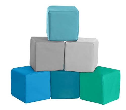 SweHouse Schaumstoff Bausteine Kinder Indoor: 6 PCS Softbausteine Spielbausteine - Weiche Bausteine Baby Kletterspielzeug SweHouse Schaumstoff Bausteine Kinder Indoor: 6 PCS Softbausteine Spielbausteine - Weiche Bausteine Baby Kletterspielzeug von SweHouse