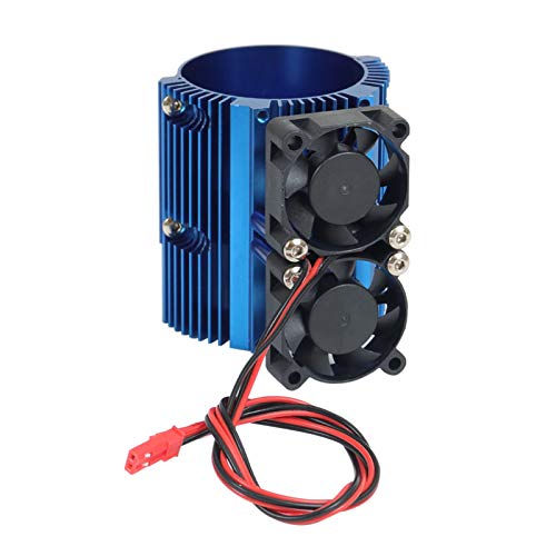 1/8 Doppel-Lüftermotor, Doppel-Kühler für E-REVO 41-43 mm Motor, 1/10 Motorkühlkörper, Auto-Ersatzteile, Zubehör, Autoteile-Kit von Sweeaau