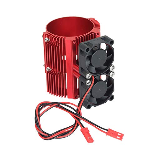 1/8 Doppel-Lüftermotor, Doppel-Kühler für E-REVO 41-43 mm Motor, 1/10 Motorkühlkörper, Auto-Ersatzteile, Zubehör, Autoteile-Kit von Sweeaau