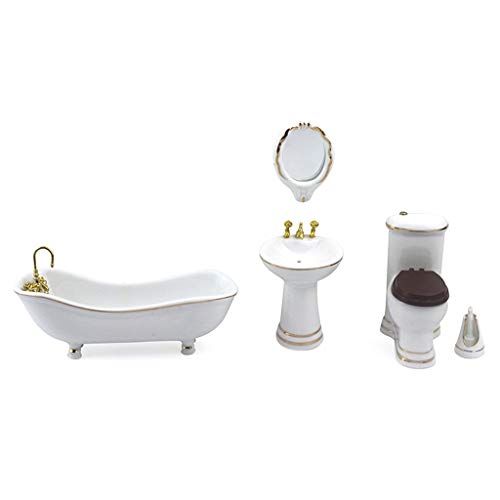 1:12 Miniatur-Badezimmermöbel Badezimmer Simulation Möbel Modell Handspüle Kinder Badezimmer Set von Sweeaau