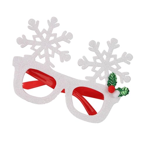 Funkelnde Schneeflocken-Weihnachtsbrille mit Design, Rollenspiel-Zubehör für Feiertage, Partys und festliche Veranstaltungen, bequeme Party-Brille von Sweeaau