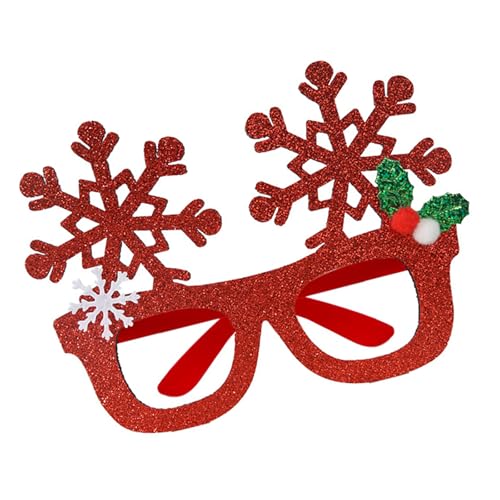Funkelnde Schneeflocken-Weihnachtsbrille mit Design, Rollenspiel-Zubehör für Feiertage, Partys und festliche Veranstaltungen, bequeme Party-Brille Funkelnde Schneeflocken-Weihnachtsbrille mit Design, Rollenspiel-Zubehör für Feiertage, Partys und festliche Veranstaltungen, bequeme Party-Brille von Sweeaau