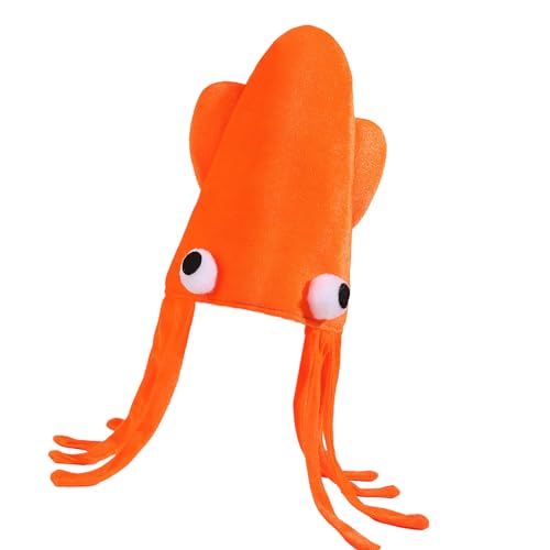 Lustiger Tintenfischhut mit langen Quasten für Maskerade, Party, Cosplay, Event, weiche Kopfbedeckung für Bühnenshow, Halloween, Verkleidungen, Halloween-Kostüm-Hut Lustiger Tintenfischhut mit langen Quasten für Maskerade, Party, Cosplay, Event, weiche Kopfbedeckung für Bühnenshow, Halloween, Verkleidungen, Halloween-Kostüm-Hut von Sweeaau