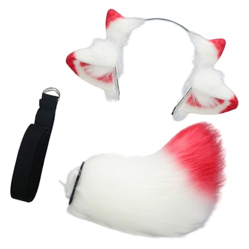 Schaf-Rollenspiel-Outfit, Zubehör mit Schaf-Ohren-Haarband, Plüschschwanz, Halloween-Tier-Schaf-Kostüm für Damen, Kinder, Cospla, Tierohr-Stirnband, Zubehör Schaf-Rollenspiel-Outfit, Zubehör mit Schaf-Ohren-Haarband, Plüschschwanz, Halloween-Tier-Schaf-Kostüm für Damen, Kinder, Cospla, Tierohr-Stirnband, Zubehör von Sweeaau