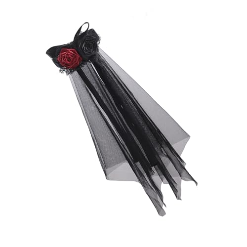 Sweeaau Eleganter schwarzer Schleier-Kopfschmuck für Halloween-Partys, Kostümzubehör, Cosplay, Haarschmuck, modische Haarspange, Unisex, Halloween-Haarschmuck Sweeaau Eleganter schwarzer Schleier-Kopfschmuck für Halloween-Partys, Kostümzubehör, Cosplay, Haarschmuck, modische Haarspange, Unisex, Halloween-Haarschmuck von Sweeaau