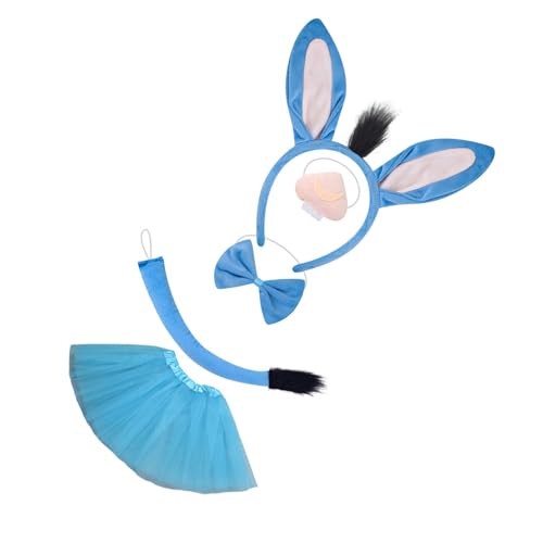 Sweeaau Esel-Tierverkleidungs-Outfit, Halloween-Kostüm, Zubehör für Kinder, Jungen, Mädchen, Cosplay, Geburtstag, Halloween, Cosplay, einzigartige Ohren von Sweeaau