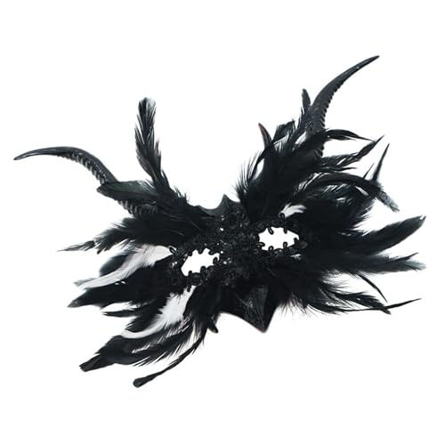 Sweeaau Feathered Ravens Maskerades Venezianer Halloween Weihnachten Cosplay Party Half Face Eye Cosplay Requisiten Karneval Sweeaau Feathered Ravens Maskerades Venezianer Halloween Weihnachten Cosplay Party Half Face Eye Cosplay Requisiten Karneval von Sweeaau