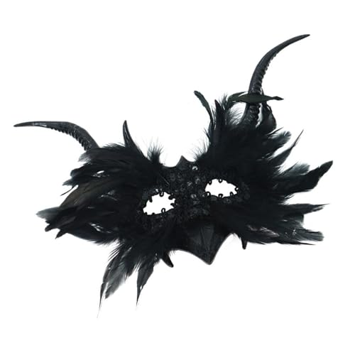 Sweeaau Feathered Ravens Maskerades Venezianer Halloween Weihnachten Cosplay Party Half Face Eye Cosplay Requisiten Karneval Sweeaau Feathered Ravens Maskerades Venezianer Halloween Weihnachten Cosplay Party Half Face Eye Cosplay Requisiten Karneval von Sweeaau