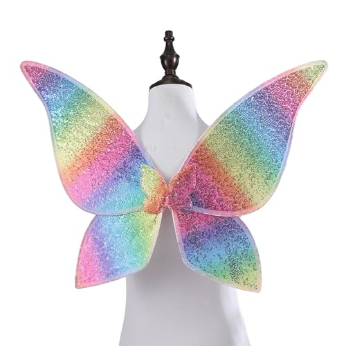 Sweeaau Glitzernde Flügel, große Feen, Schmetterlingsflügel, Feen, Flügel, Halloween, Prinzessin, Verkleidungs-Kostüme für Frauen und Mädchen, Geschenk, Verkleidungskostüm von Sweeaau