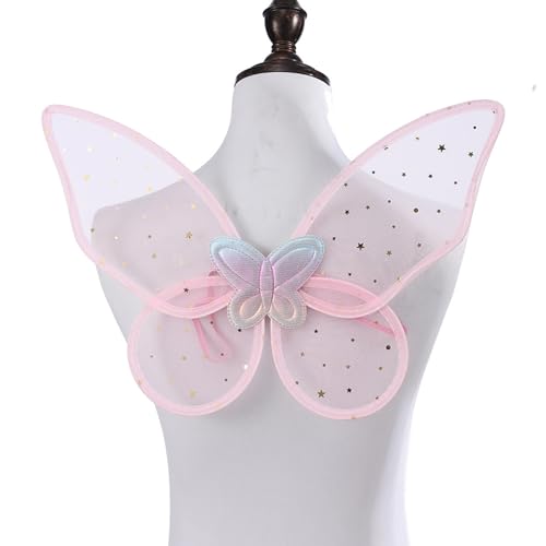 Sweeaau Glitzernde Flügel, große Feen, Schmetterlingsflügel, Feen, Flügel, Halloween, Prinzessin, Verkleidungs-Kostüme für Frauen und Mädchen, Geschenk, Verkleidungskostüm von Sweeaau