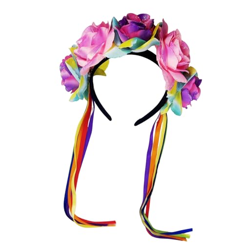 Sweeaau Halloween-Brautblumenkronen, Stirnbänder, Hochzeitsquasten und Blumen-Haar-Accessoire für Kostümpartys, Requisiten, handgefertigter Stoff, Haarschmuck für Partys Sweeaau Halloween-Brautblumenkronen, Stirnbänder, Hochzeitsquasten und Blumen-Haar-Accessoire für Kostümpartys, Requisiten, handgefertigter Stoff, Haarschmuck für Partys von Sweeaau