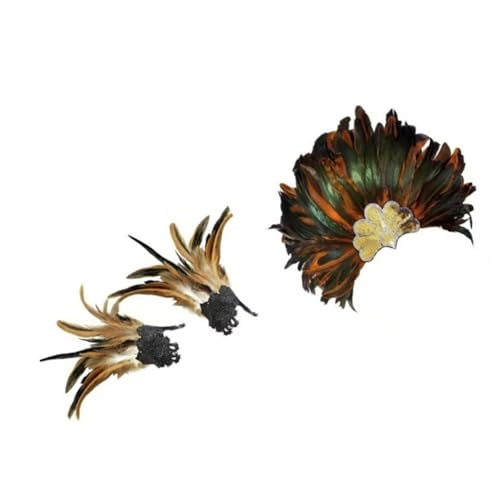 Sweeaau Hellblaues gefiedertes Haarteil und Handgelenk-Set, Cosplay-Zubehör für Halloween-Partys, Kostümdekorationen, Halloween, Federhaar- und Handdekorationen Sweeaau Hellblaues gefiedertes Haarteil und Handgelenk-Set, Cosplay-Zubehör für Halloween-Partys, Kostümdekorationen, Halloween, Federhaar- und Handdekorationen von Sweeaau