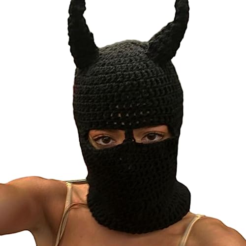 Sweeaau Mädchen Cartoon Teufel Horn Strickmütze Y2K Party Hut Foto Requisiten Hot Girl Party Urlaub Niedlich Engel Horn Halloween Teufel Kostüm Sweeaau Mädchen Cartoon Teufel Horn Strickmütze Y2K Party Hut Foto Requisiten Hot Girl Party Urlaub Niedlich Engel Horn Halloween Teufel Kostüm von Sweeaau