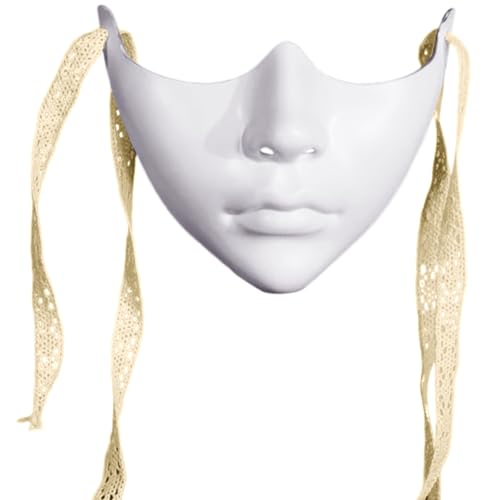 Sweeaau Maskerade Halloween-Kostüm für Damen und Herren, verkleiden sich halbes Gesicht für Dekoration, Theater von Sweeaau