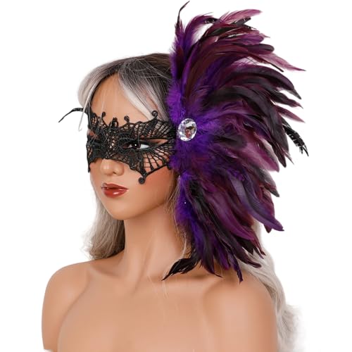 Sweeaau Maskeraden für Damen, Karneval, Abschlussball, Venezianer, Halloween, Party, Kostüm, Partyzubehör, Venezianer, Frauen für Maskeraden Sweeaau Maskeraden für Damen, Karneval, Abschlussball, Venezianer, Halloween, Party, Kostüm, Partyzubehör, Venezianer, Frauen für Maskeraden von Sweeaau