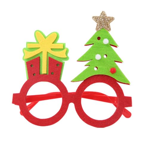 Sweeaau Neuheiten Lustige Brille Weihnachten Rahmen Dekorative Fluoreszenz Brille Lustige Glas Neujahr Brille von Sweeaau
