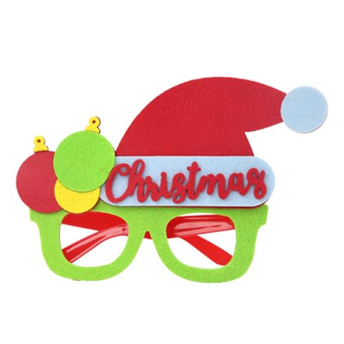 Sweeaau Neuheiten Lustige Brille Weihnachten Rahmen Dekorative Fluoreszenz Brille Lustige Glas Neujahr Brille von Sweeaau