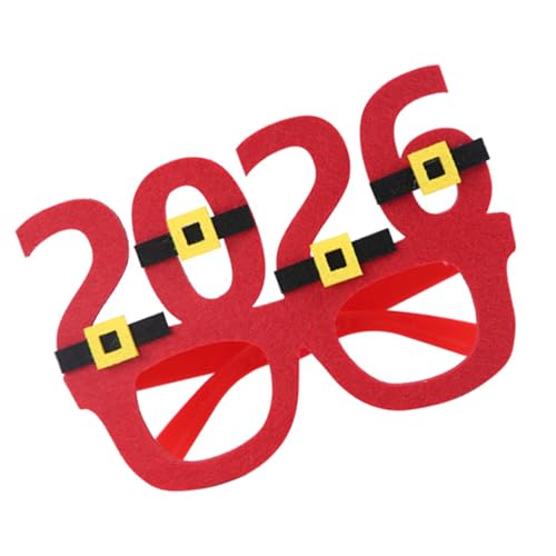 Sweeaau Neuheiten Lustige Brille Weihnachten Rahmen Dekorative Fluoreszenz Brille Lustige Glas Neujahr Brille von Sweeaau