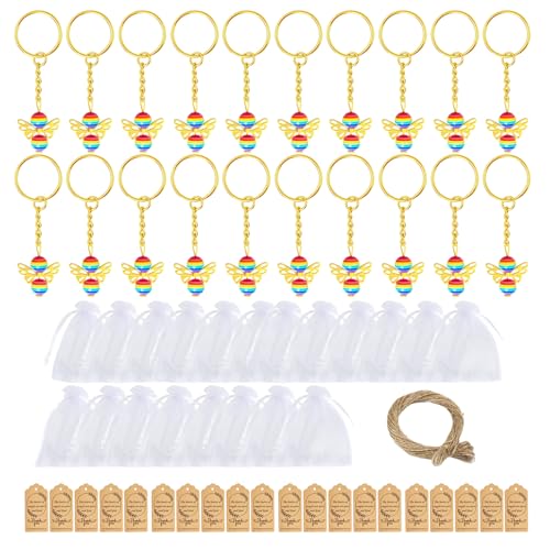 Sweeaau Organza-Geschenkboxen für Taufe, Party, 20 Sets, Engel-Schlüsselanhänger, Anhänger, Dankeschön, Babyparty, Geschenke, Zubehör, Organza-Beutel mit Kordelzug Sweeaau Organza-Geschenkboxen für Taufe, Party, 20 Sets, Engel-Schlüsselanhänger, Anhänger, Dankeschön, Babyparty, Geschenke, Zubehör, Organza-Beutel mit Kordelzug von Sweeaau