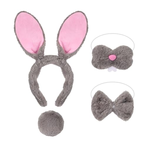 Sweeaau Osterhasen-Kostüm-Zubehör-Set mit Hasenohren, Stirnband, Fliege, Schwanz, Hase, Nase, Halloween, Cosplay, Halloween, Cosplay-Kostüme Sweeaau Osterhasen-Kostüm-Zubehör-Set mit Hasenohren, Stirnband, Fliege, Schwanz, Hase, Nase, Halloween, Cosplay, Halloween, Cosplay-Kostüme von Sweeaau