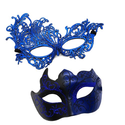 Sweeaau Paar Maskerade Venezianer Party Halloween Kostüm Karneval für Paare Frauen Männer Halbgesicht Cosplay Sweeaau Paar Maskerade Venezianer Party Halloween Kostüm Karneval für Paare Frauen Männer Halbgesicht Cosplay von Sweeaau