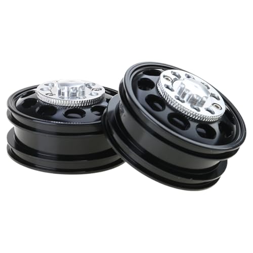 Sweeaau Vorderradfelgen aus Aluminiumlegierung, 2 Stück, für 1/14 Zoll (1/14), für Traktor, LKW, Modell, Crawler, Auto, Metallteile von Sweeaau