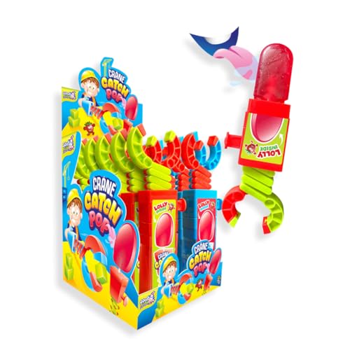 Sweet Flash Crane Catch Pop 12er Display – Spielzeug-Greifer mit Erdbeer-Lutscher im Griff | Interaktives Kran-Spielzeug zum Fangen & Lutschen | Kindergeburtstag, Goodie Bags Sweet Flash Crane Catch Pop 12er Display – Spielzeug-Greifer mit Erdbeer-Lutscher im Griff | Interaktives Kran-Spielzeug zum Fangen & Lutschen | Kindergeburtstag, Goodie Bags von Sweet Flash