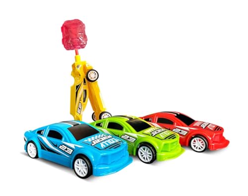 Sweet Flash Lolly Racer 4er Pack – Klapp-Auto mit Lollipop & Pfeife – Süßigkeiten-Spielzeug für Kindergeburtstage, Partys oder Mitgebsel – 4 Stück im Set Sweet Flash Lolly Racer 4er Pack – Klapp-Auto mit Lollipop & Pfeife – Süßigkeiten-Spielzeug für Kindergeburtstage, Partys oder Mitgebsel – 4 Stück im Set von Sweet Flash