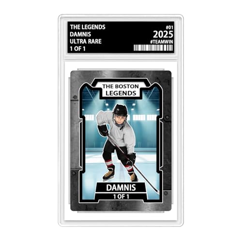 Personalisierte abgestufte Sportkarten, personalisierbarer Name, abgestufte Eishockeykarte mit Foto, Sport-Sammelkarten für Kinder, Männer, Frauen, Spieler (Eishockey) von SweetJECCU