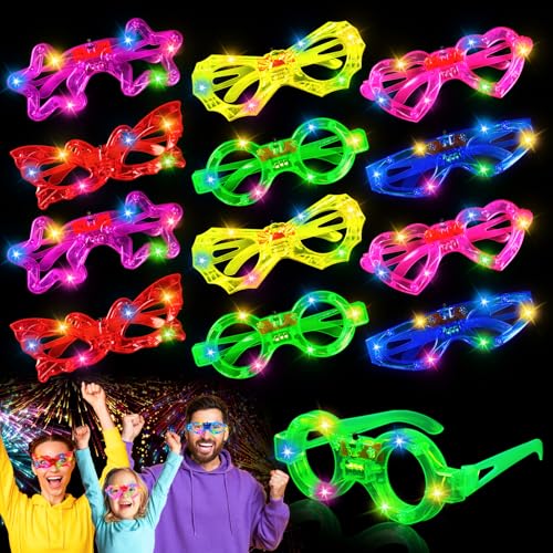 Sweetone Led Brille, 12 Stück Partybrillen Rave Brille Led Brillen für Party Neon Leuchtbrille Led Sonnenbrille, Party Gadgets für Party Festival EDM Karneval Mitgebsel Kindergeburtstag Sweetone Led Brille, 12 Stück Partybrillen Rave Brille Led Brillen für Party Neon Leuchtbrille Led Sonnenbrille, Party Gadgets für Party Festival EDM Karneval Mitgebsel Kindergeburtstag von Sweetone