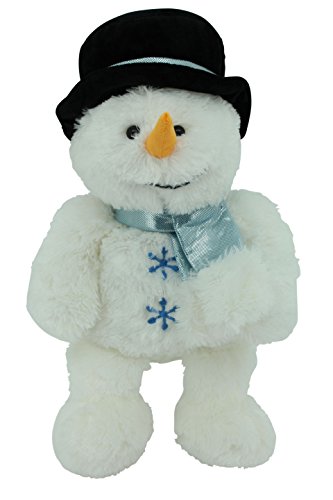 Sweety-Toys 4737_blau Kuschel Schneemann Teddy XXL zum Knuddeln - ca. 65 cm lang mit Zylinder und Schal (Blau) Weihnachten von Sweety-Toys