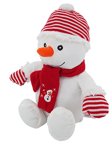 Sweety Toys 4720 Schneemann rot Weihnachtsmann 42 cm, supersüss mit Bommelmütze und Schal,Plüschbär Teddy Teddybär von Sweety Toys
