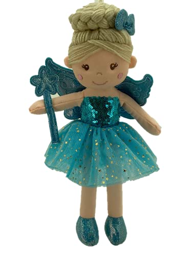 Sweety Toys 13258 Stoffpuppe Fee Plüschtier Prinzessin 30 cm blau von Sweety Toys