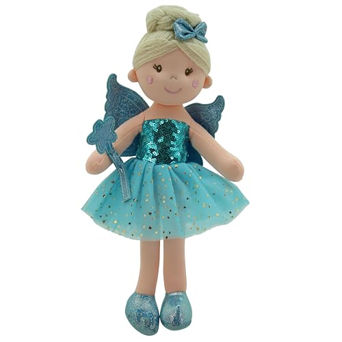 Sweety Toys 13258 Stoffpuppe Fee Plüschtier Prinzessin 30 cm blau von Sweety Toys