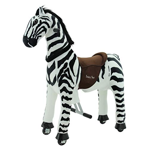Sweety Toys 11384 Reittier Gross Zebra auf Rollen für 4 bis 9 Jahre -Riding Animal von Sweety Toys