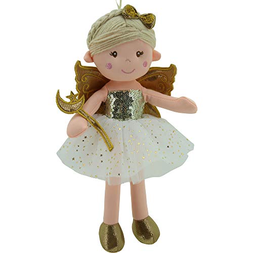 Sweety Toys 11742 Stoffpuppe Fee Plüschtier Prinzessin 30 cm Gold von Sweety Toys