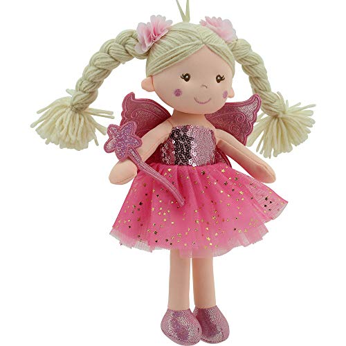 Sweety Toys 11773 Stoffpuppe Fee Plüschtier Prinzessin 30 cm pink von Sweety Toys