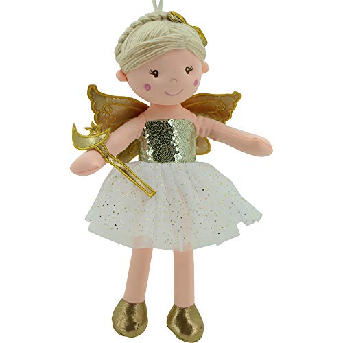 Sweety Toys 11780 Stoffpuppe Fee Plüschtier Prinzessin 45 cm Gold von Sweety Toys