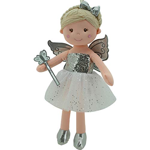 Sweety Toys 11797 Stoffpuppe Fee Plüschtier Prinzessin 45 cm Silber von Sweety Toys