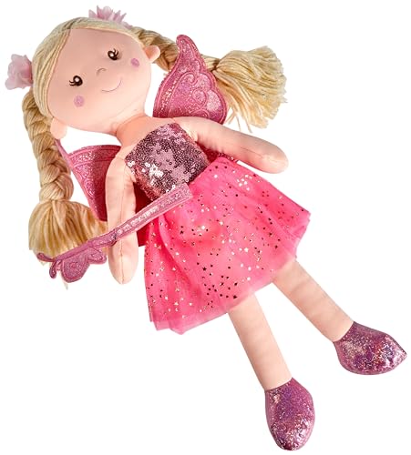 Sweety Toys 11803 Stoffpuppe Fee Plüschtier Prinzessin 45 cm pink von Sweety Toys
