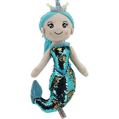 Sweety Toys 11940 Stoffpuppe Meerjungfrau Plüschtier Prinzessin 40 cm türkis von Sweety Toys