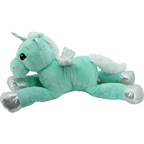 Sweety Toys 11957 Einhorn Plüschtier Kuscheltier 115 cm türkis-Mint liegend von Sweety Toys