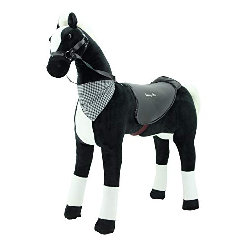 Sweety Toys 12893 Plüsch Stehpferd Sicherheit ! stabiles Robustes XXL Riesenpferd Höhe 125 cm Pferd Reitpferd mit Stahlunterbau schwarz Sweety Toys 12893 Plüsch Stehpferd Sicherheit ! stabiles Robustes XXL Riesenpferd Höhe 125 cm Pferd Reitpferd mit Stahlunterbau schwarz von Sweety Toys