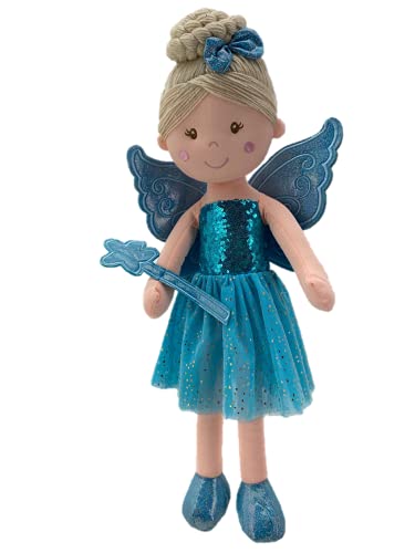 Sweety Toys 13265 Stoffpuppe Fee Plüschtier Prinzessin 60 cm blau von Sweety Toys
