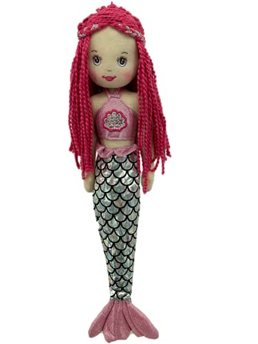 Sweety Toys 13333 Stoffpuppe Meerjungfrau Plüschtier Prinzessin 45 cm pink von Sweety Toys