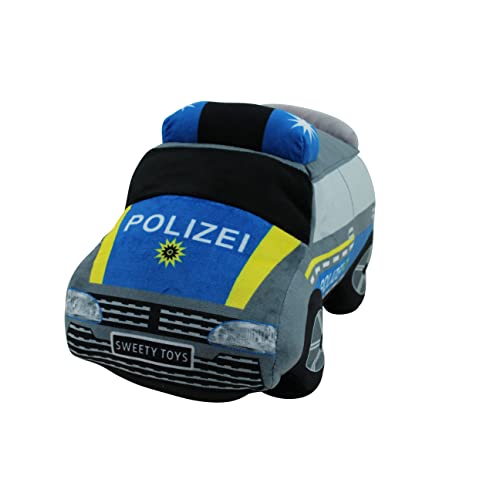 Sweety Toys 13784 Polizei Plüsch Auto Plüschtier Kuscheltier Police von Sweety Toys