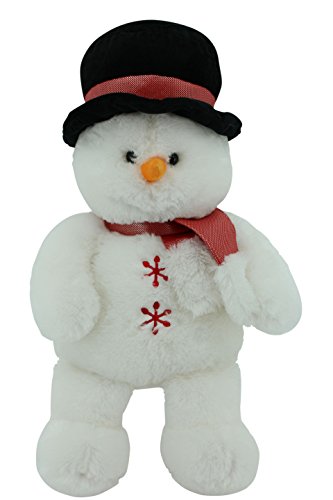 Sweety-Toys 4737_rot Kuschel Schneemann Teddy XXL zum Knuddeln - ca. 65 cm lang mit Zylinder und Schal (Rot) Weihnachten von Sweety-Toys